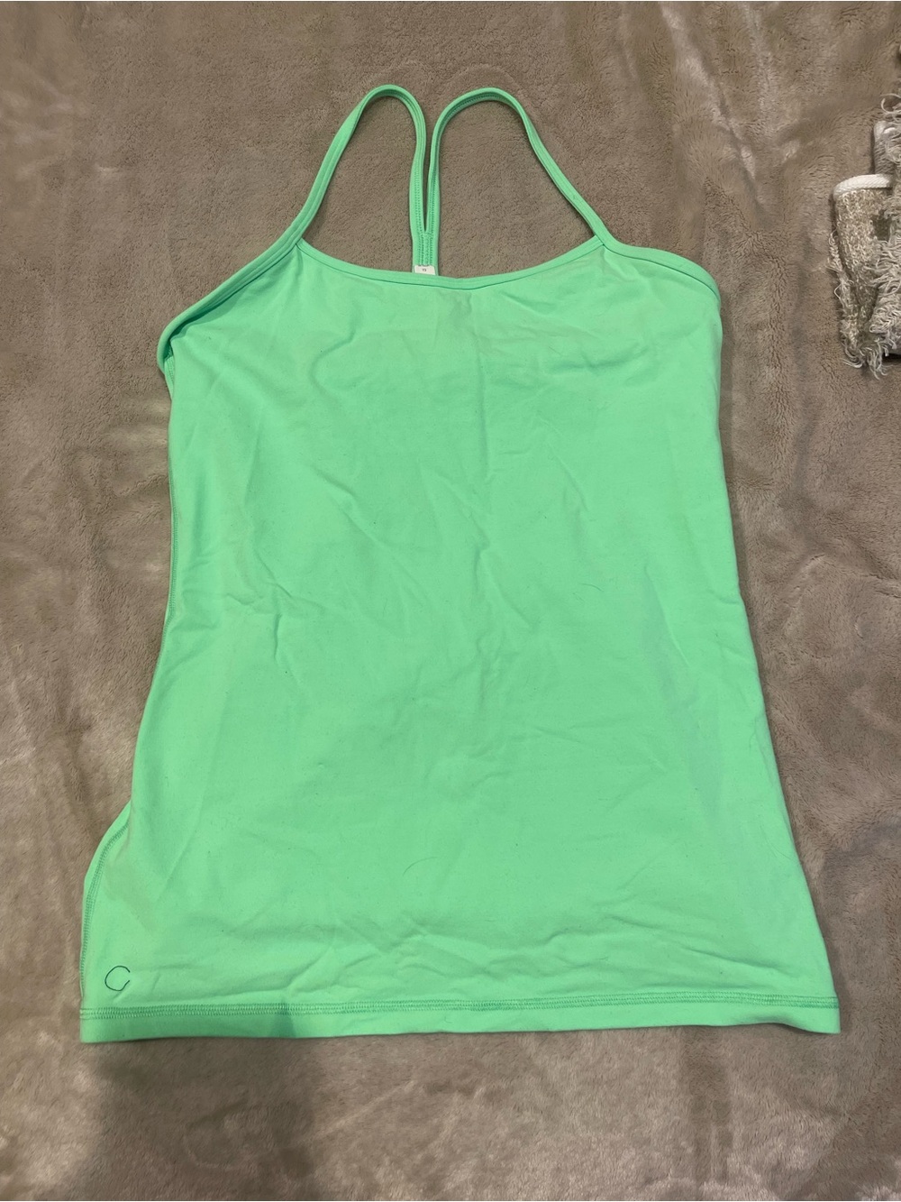 Lululemon Neon Green Tank with built in bra